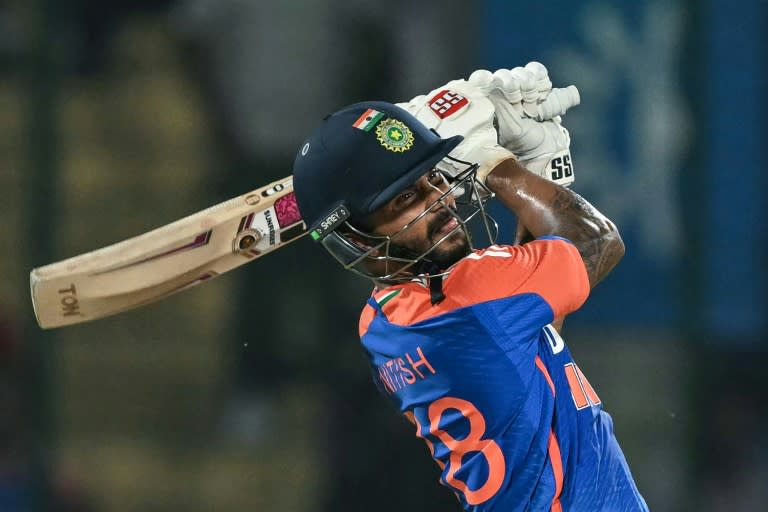 In the runs: India's Nitish Kumar Reddy plays a shot (Money SHARMA)