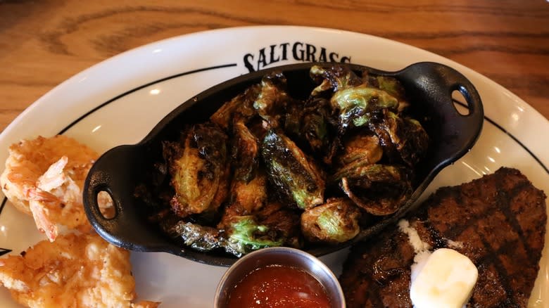 plate with Brussels sprouts