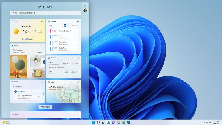 Microsoft anunció que abrió los widgets de Windows 11 a aplicaciones de terceros, que podrán incluir su contenido en ese panel