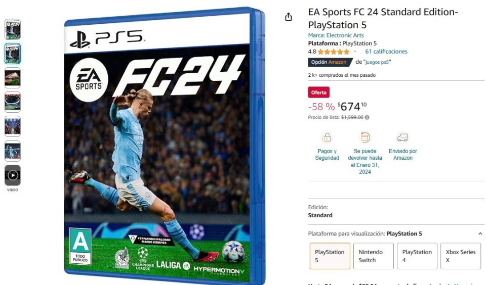 EA Sports FC 24 está barato en Amazon México, no pierdas la oportunidad