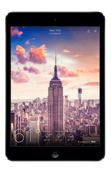 Yahoo氣象App推出iPad版本