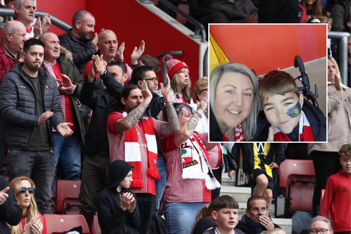 CJ Fenna's mum thanks Saints supporters after touching tribute to seven-year-old fan <i>(Image: Stuart Martin/UGC)</i>