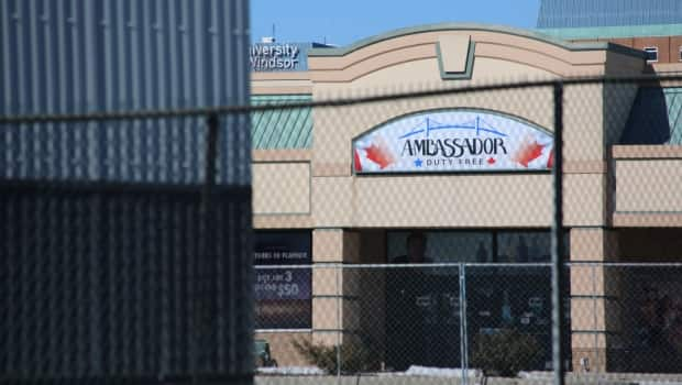 An onsite testing trailer can be seen in the duty free store parking lot at the Ambassador Bridge. 