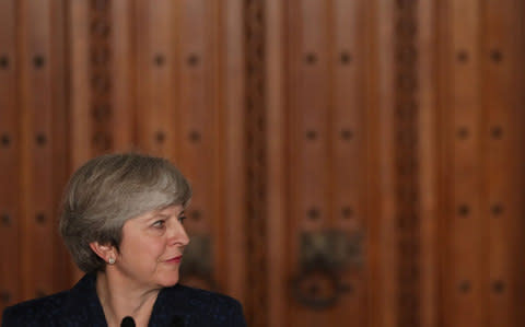 Theresa May, the Prime Minister - Credit: Lars Hagberg/AFP