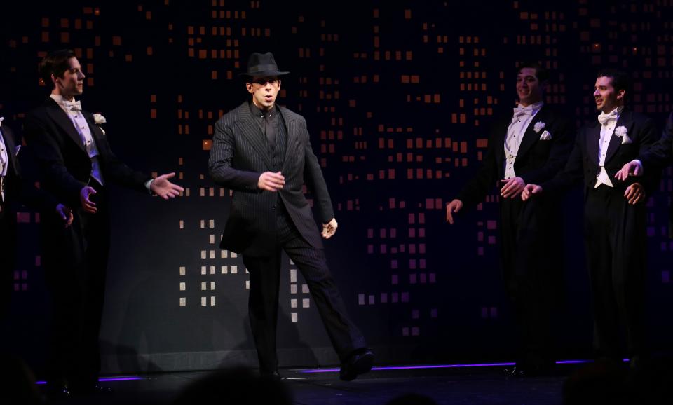 Nick Cordero performing in "Bullets Over Broadway" in April 2014. (Walter McBride via Getty Images)