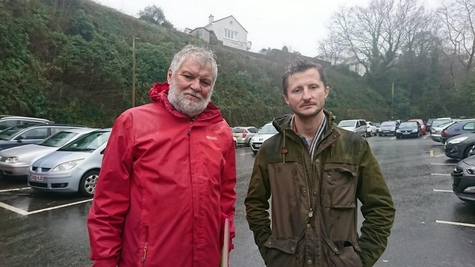 Local campaigners Steve Hipsey and Andy Coulson (SWNS)