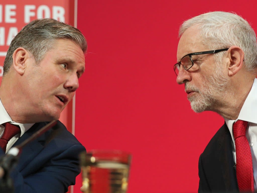 Sir Keir Starmer and Jeremy Corbyn (PA)