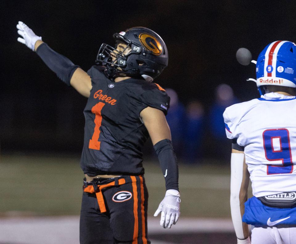 Green’s Antonio Martin scored a touchdown during Green's big first half Friday.