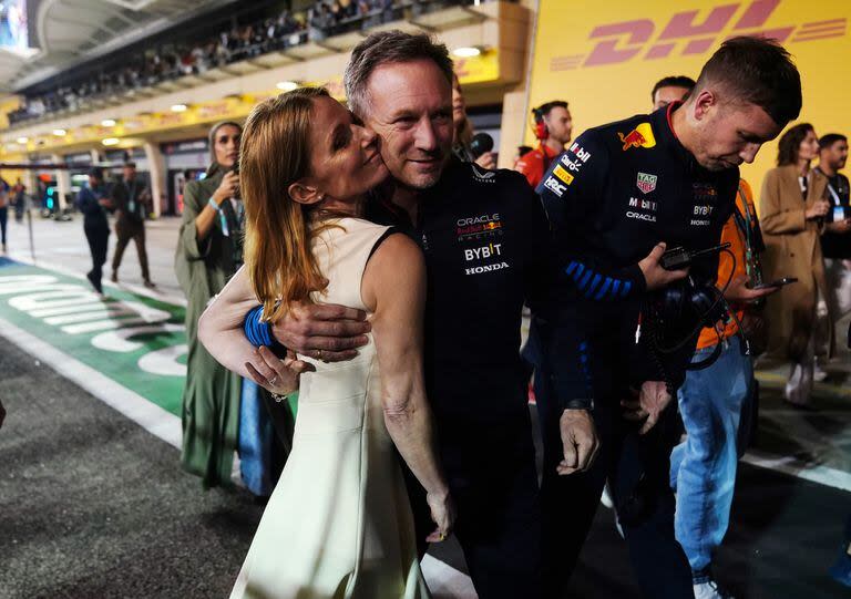 Christian Horner y Geri Halliwell en el Gran Premio de Bahrein (Photo by David Davies/PA Images via Getty Images)