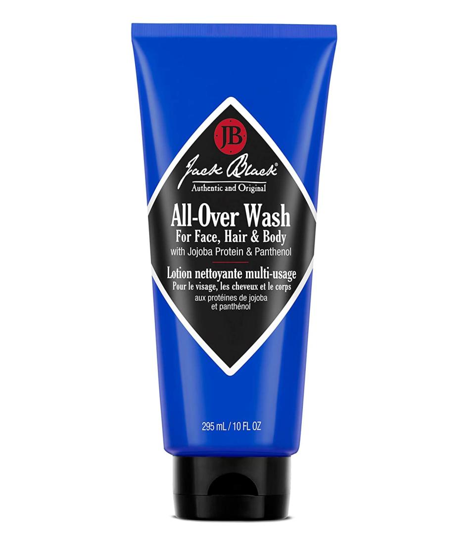 Jack Black All-Over Wash for Hair for Face, Hair & Body; best men's skincare brands, best skincare brands for men