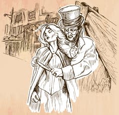 <span class="caption">Common depictions of so-called Jack the Ripper.</span> <span class="attribution"><span class="source">Shutterstock</span></span>