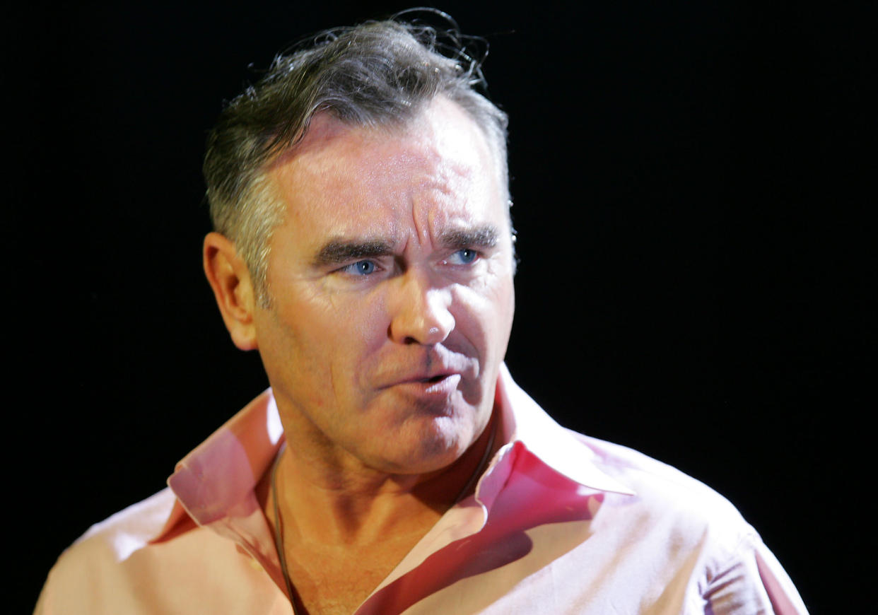 Singer Morrissey performs on Sunday, March 22, 2009, in Philadelphia, Pennsylvania. (Photo by David Swanson/Philadelphia Inquirer/MCT/Sipa USA)