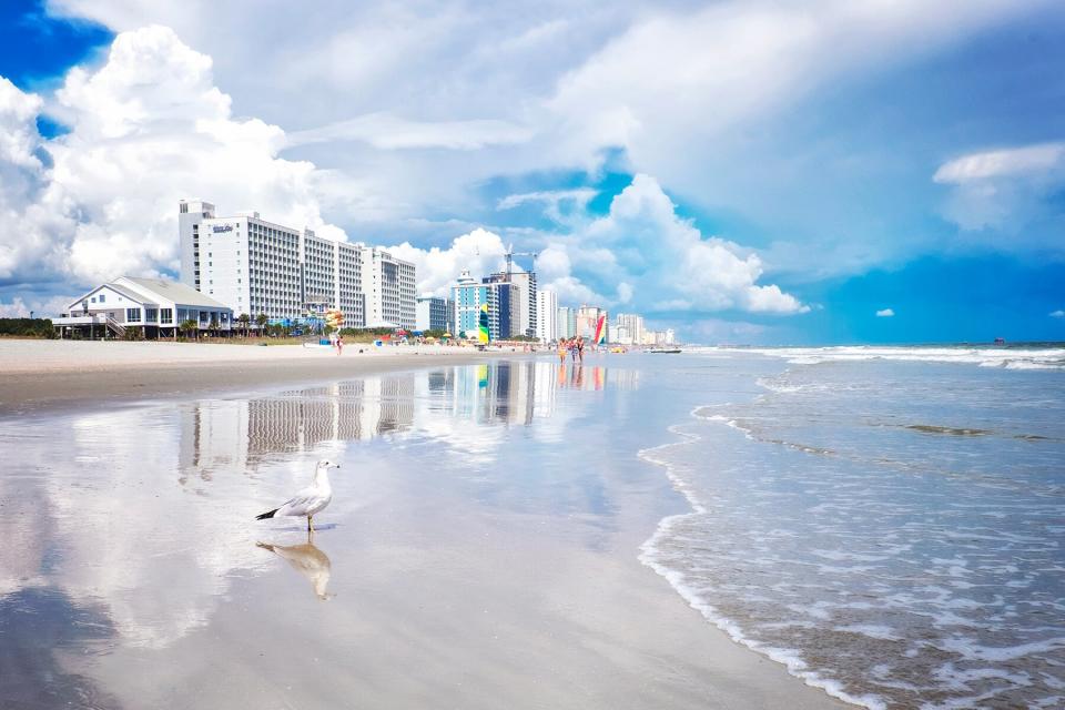 Blue and White Reflections at Myrtle Beach, South Carolina