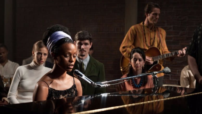 Zoe Saldana as Nina Simone in a scene from "Nina."