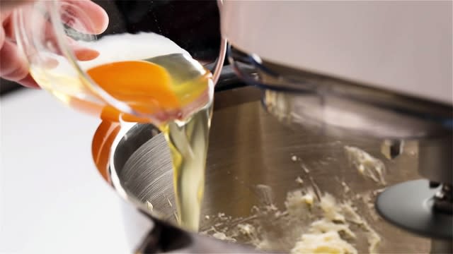 add in eggs one by one each time