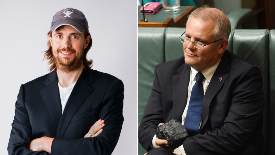 Atlassian CEO Mike Cannon-Brookes called Prime Minister Scott Morrison ‘fair dinkum power’ energy policy “<a href="https://au.finance.yahoo.com/news/bullshit-atlassian-ceo-calls-pms-fair-dinkum-power-234934528.html" data-ylk="slk:bulls**t;elm:context_link;itc:0;sec:content-canvas;outcm:mb_qualified_link;_E:mb_qualified_link;ct:story;" class="link  yahoo-link">bulls**t</a>” early last month and has since <a href="https://au.finance.yahoo.com/news/atlassian-ceos-fair-dinkum-power-movement-pressure-federal-government-climate-policy-042014963.html" data-ylk="slk:reclaimed the term;elm:context_link;itc:0;sec:content-canvas;outcm:mb_qualified_link;_E:mb_qualified_link;ct:story;" class="link  yahoo-link">reclaimed the term</a>. <em>Photos: AAP</em>