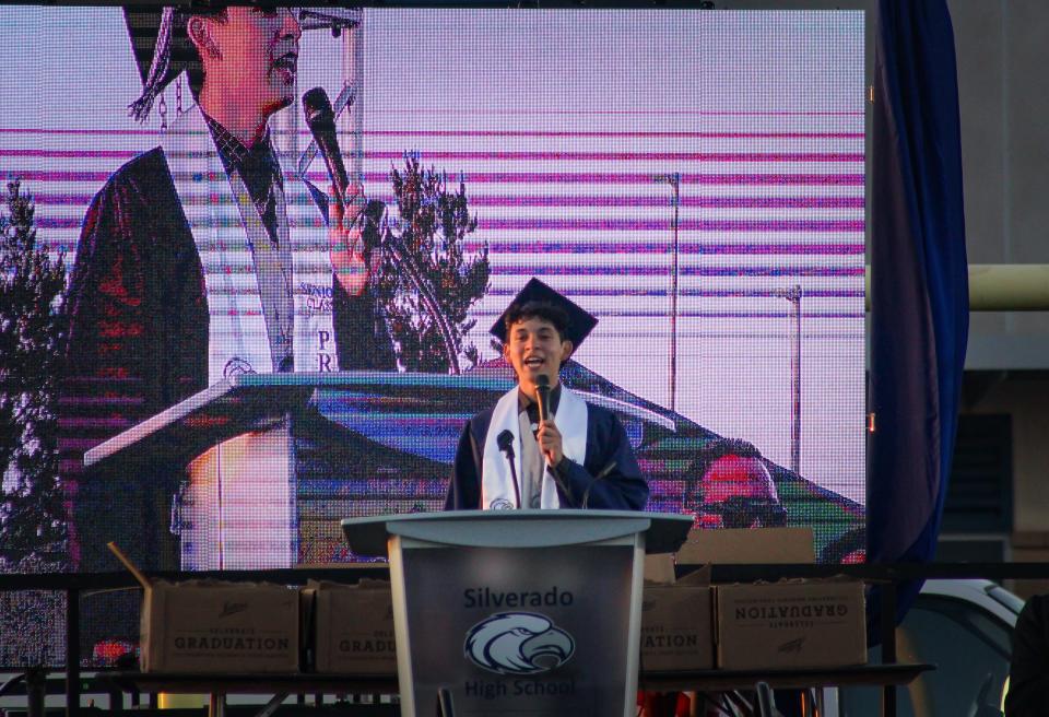 Loved ones packed the stands of Hawk Stadium in Victorville as 429 Silverado High School seniors received their diplomas on Wednesday, May 24, 2023.