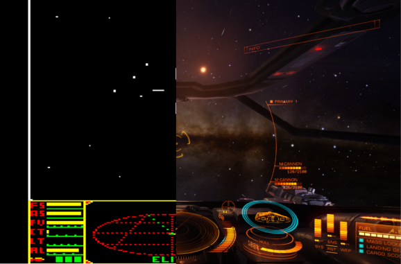 Elite 30 years later: Comparing screenshots from 1984 and 2014