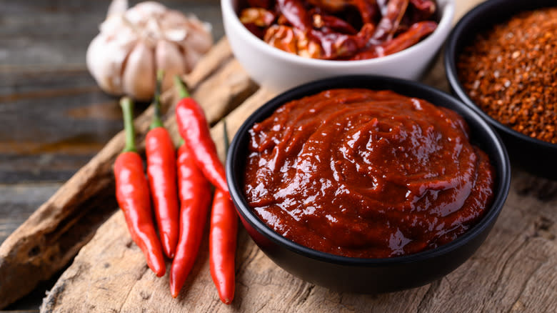 Gochujang paste with peppers