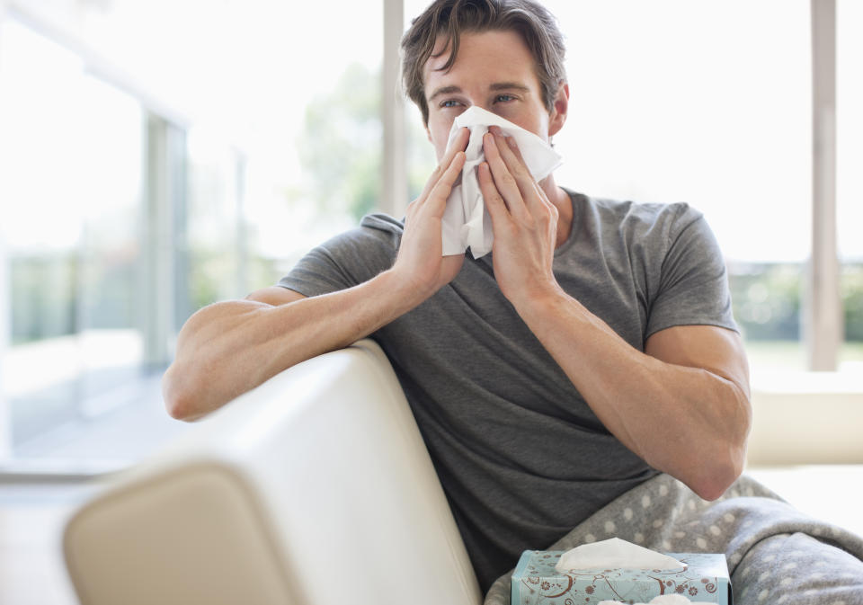 Man with a cold. (Getty Images)