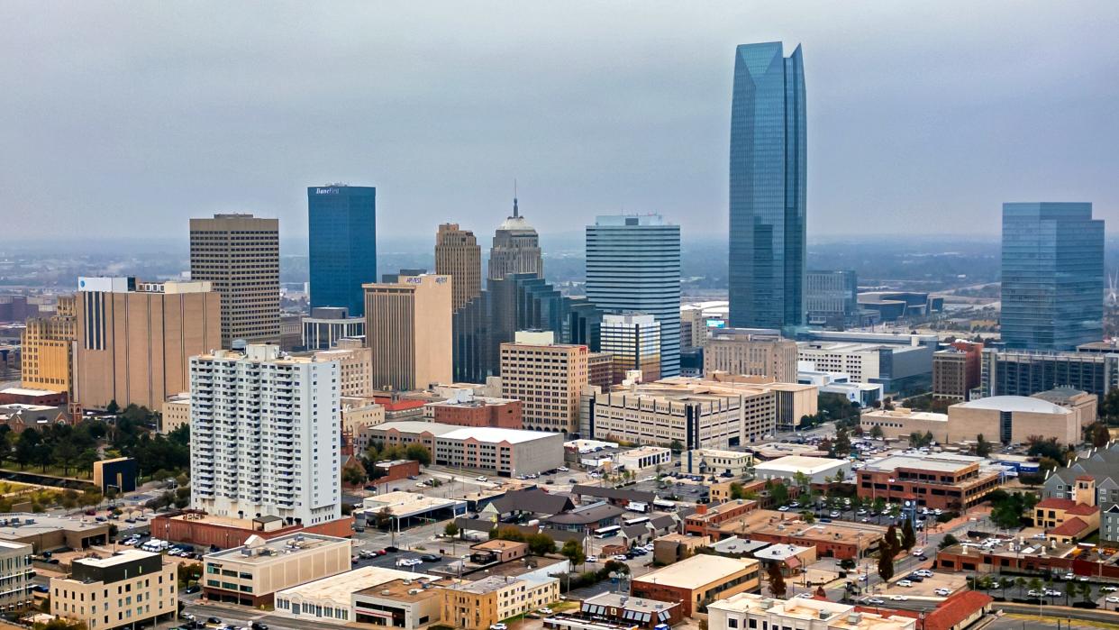 Downtown Oklahoma City Skyline in Oklahoma City, Okla. on Friday, Nov. 17, 2023. CHRIS LANDSBERGER/THE OKLAHOMAN FILE