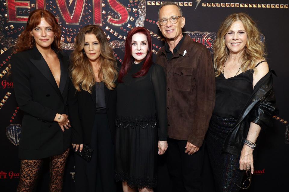 Riley Keough, Lisa Marie Presley, Priscilla Presley, Tom Hanks and Rita Wilson Warner Bros. Special Screening of ELVIS