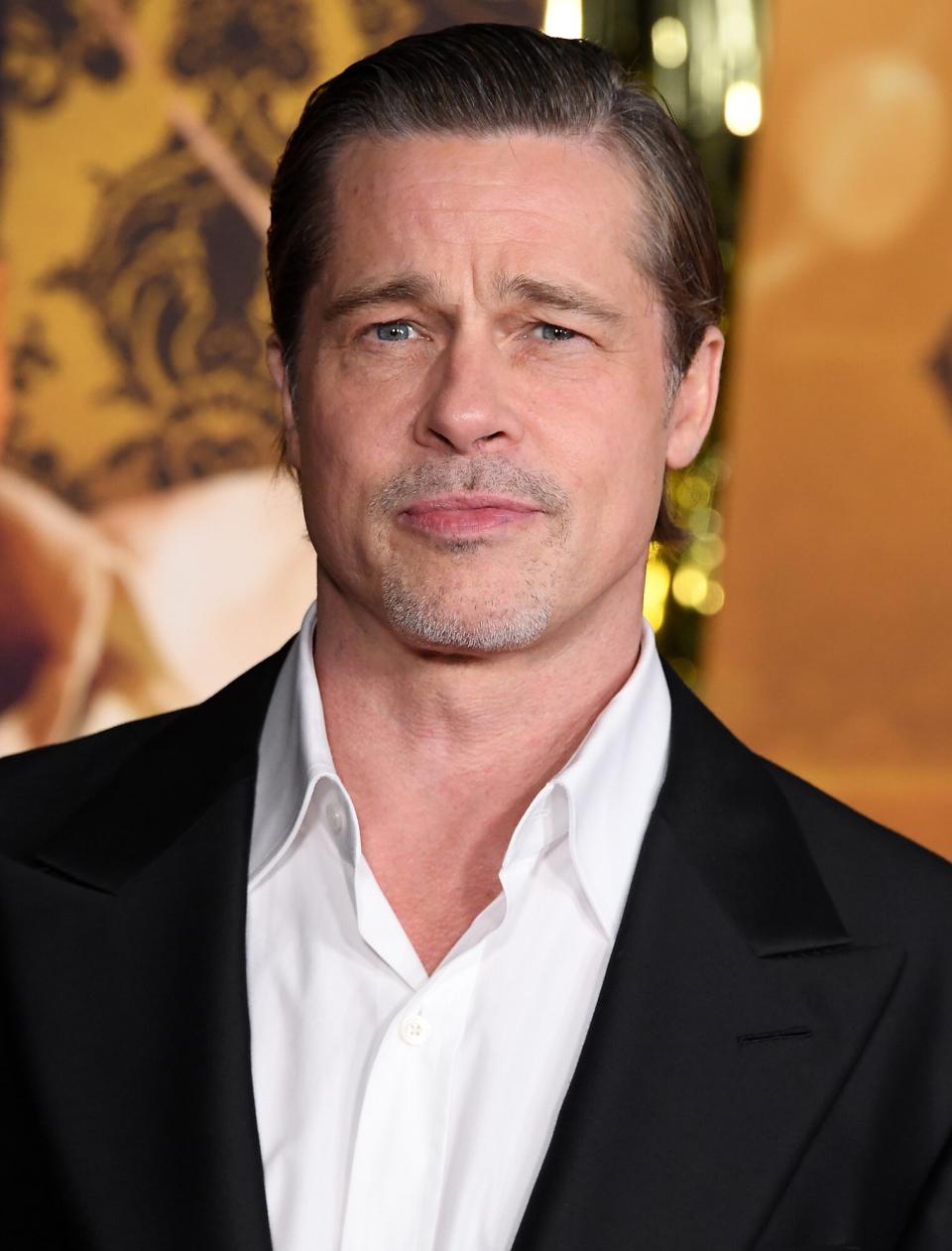 Brad Pitt arrives at the "Babylon" Global Premiere Screening at Academy Museum of Motion Pictures on December 15, 2022 in Los Angeles, California