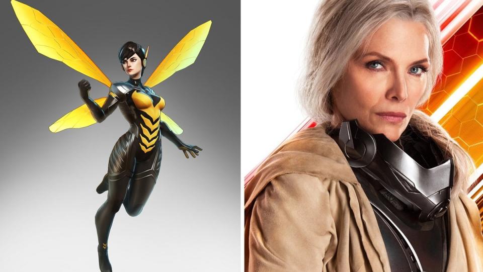 Marvel Comics' Wasp, and Michelle Pfeiffer as MCU original Wasp.