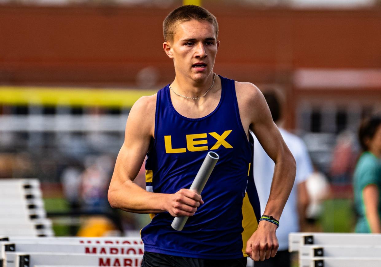 Lexington's Chance Basilone was a triple winner during the Marion Harding Night Invite on Friday night.