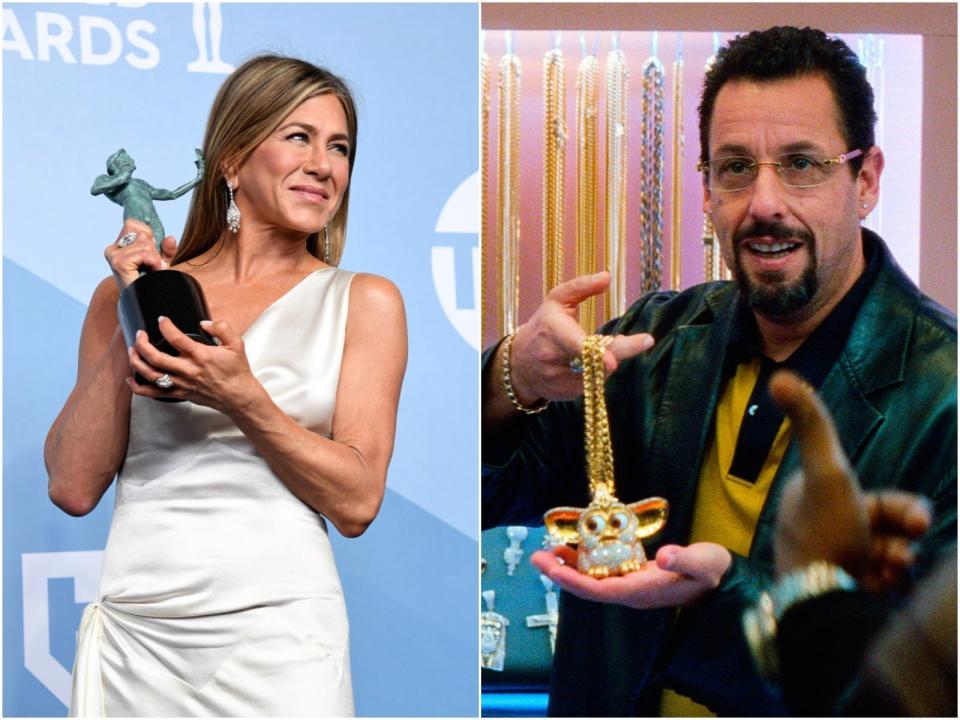 Adam Sandler and Jennifer Aniston Uncut Gems