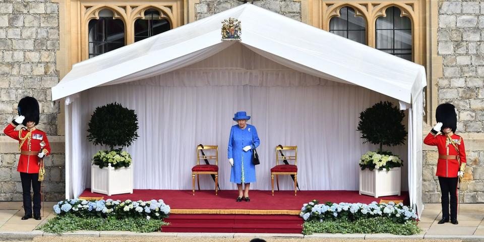 Queen Elizabeth Checks Her Watch Waiting for Donald Trump