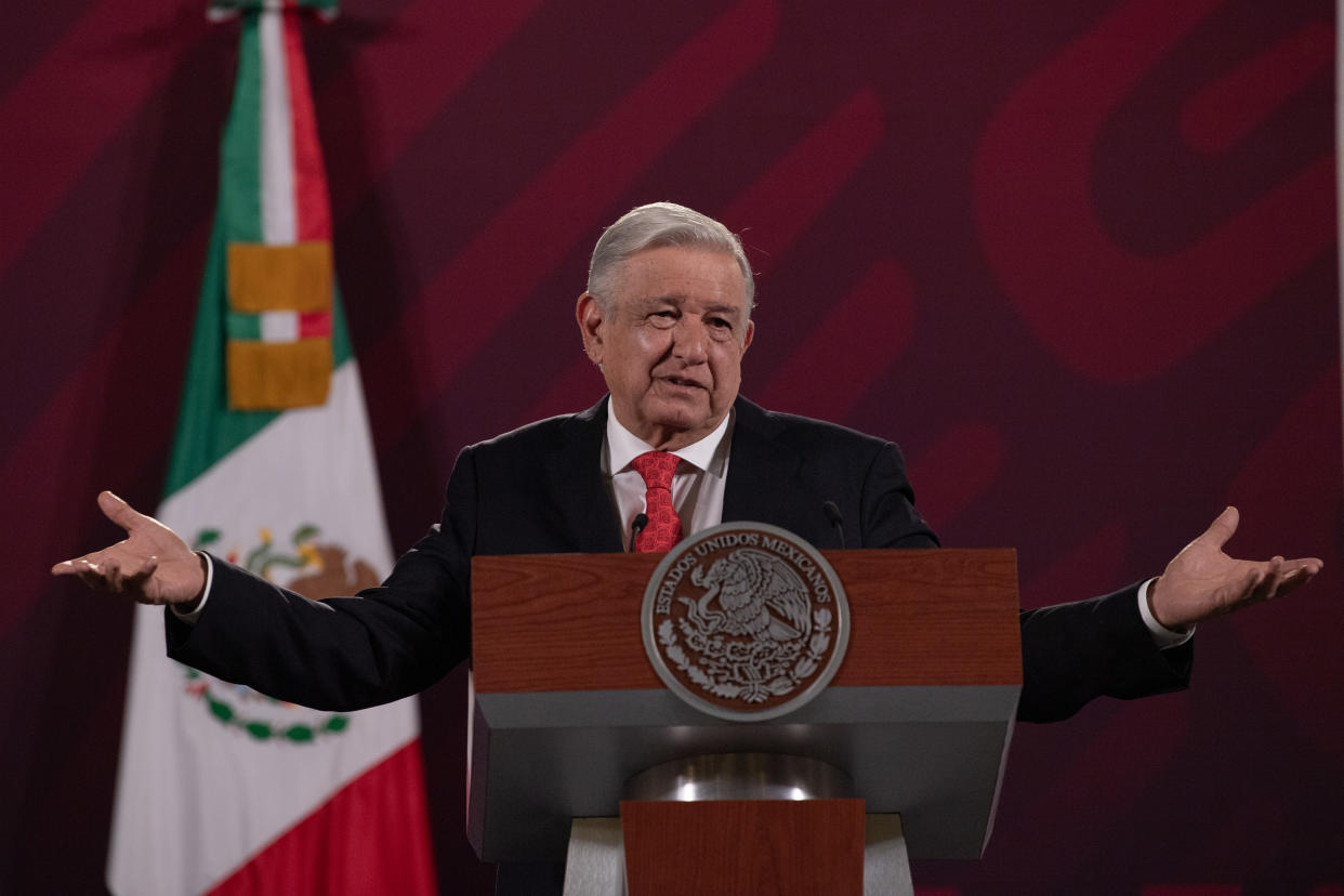 El presidente, Andrés Manuel López Obrador. (Photo by Alex Dalton/ Eyepix Group). (Photo credit should read Alex Dalton / Eyepix Group/Future Publishing via Getty Images).