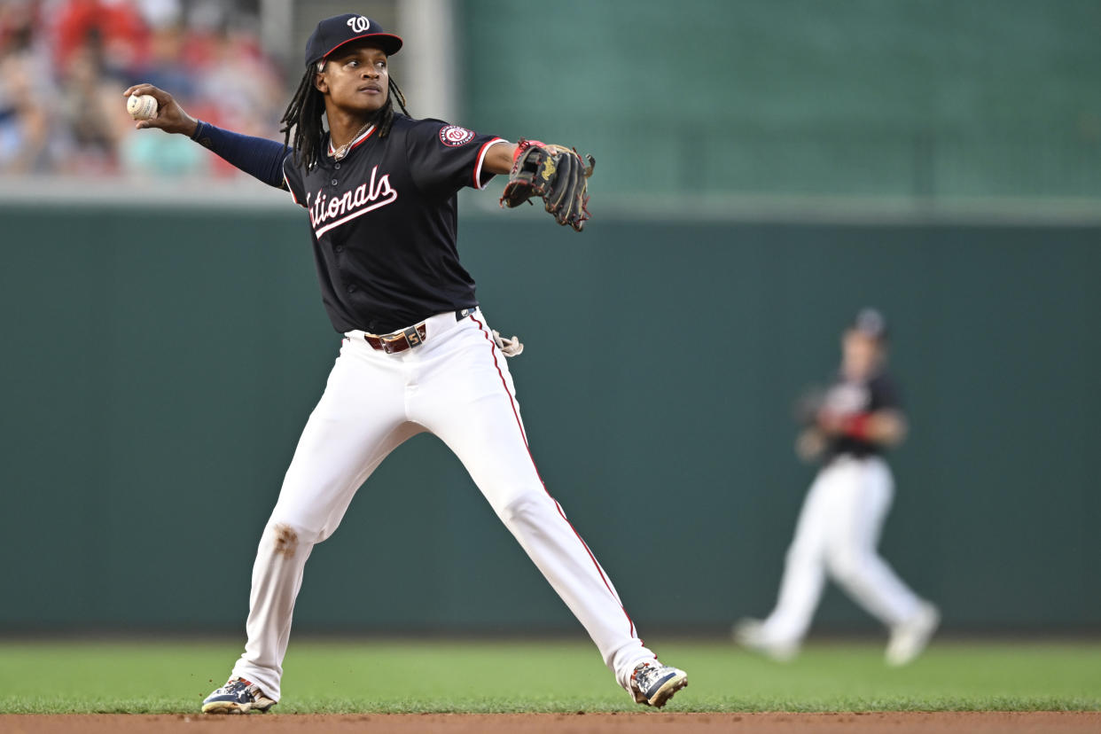 Shortstop CJ Abrams' first All-Star appearance was a highlight for the 2024 Washington Nationals. (AP Photo/John McDonnell)