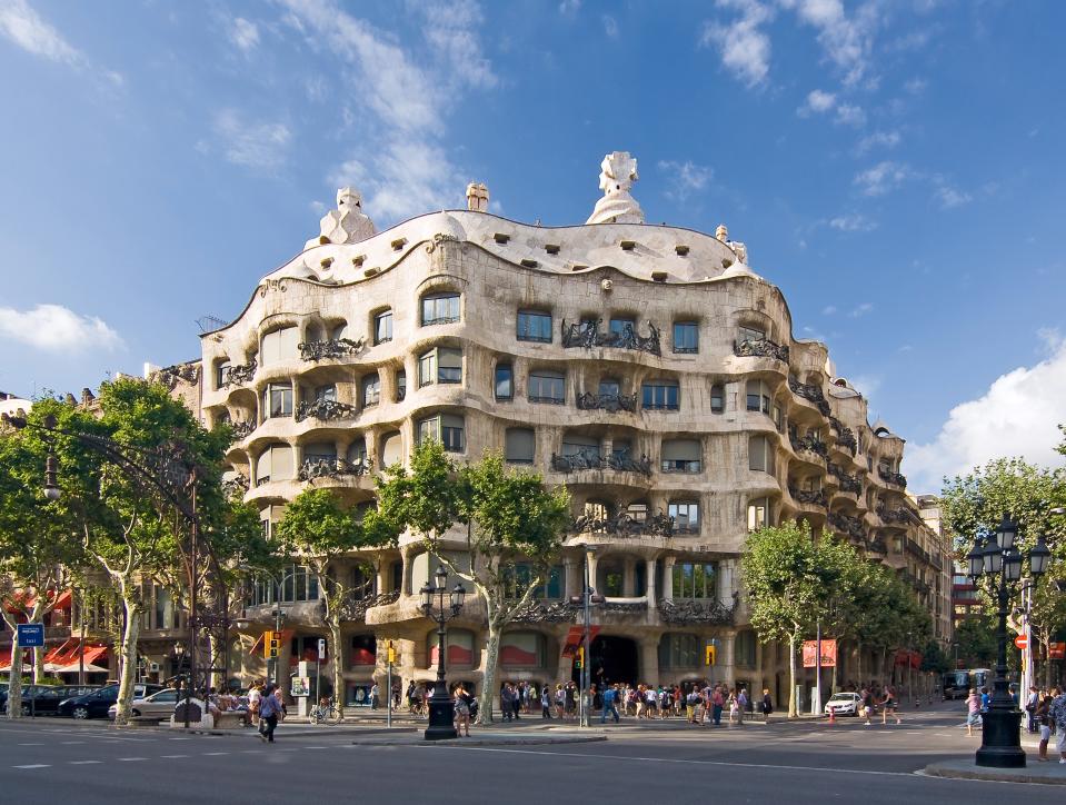 <h1 class="title">Casa Milá-La Pedrera, Barcelona, Antoni Gaudí</h1><cite class="credit">Photo by José Miguel Hernández. Image courtesy of Getty Images.</cite>