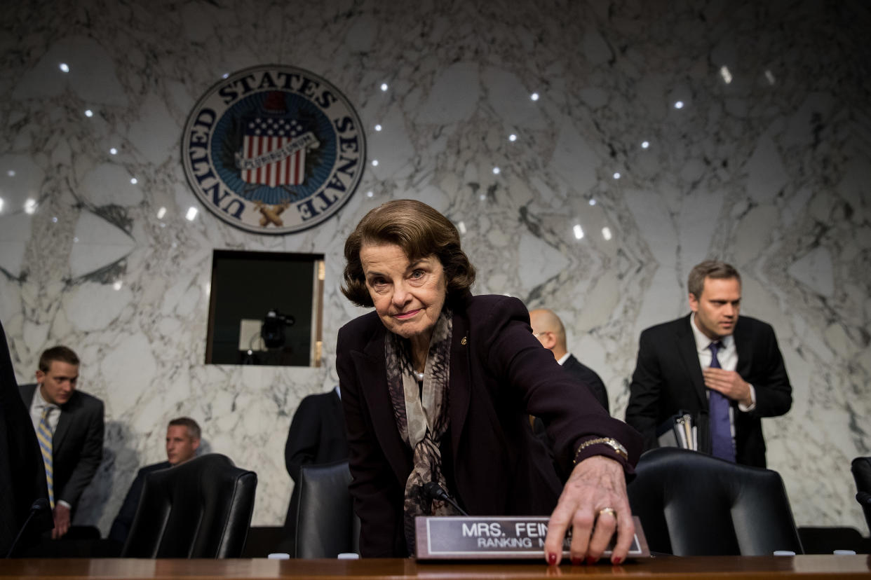 Feinstein at a Senate Judiciary Committee hearing in 2017