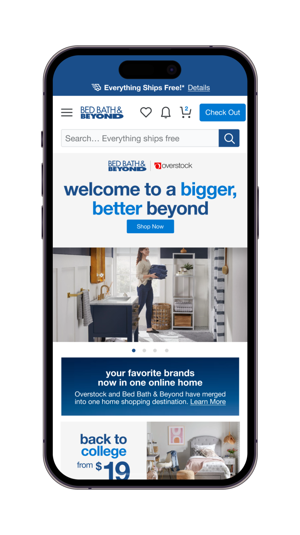 The new Bed Bath & Beyond mobile App.