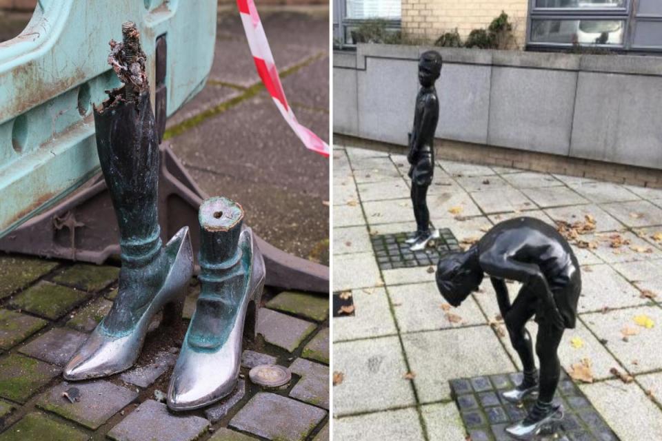 Artist speaks out as Gorbals Boys statues found after being 'stolen' <i>(Image: Newsquest)</i>