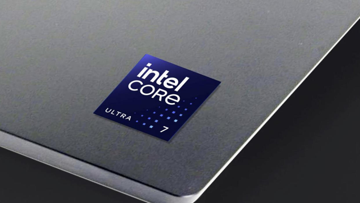  The Intel Core Ultra 7 badge on a laptop 