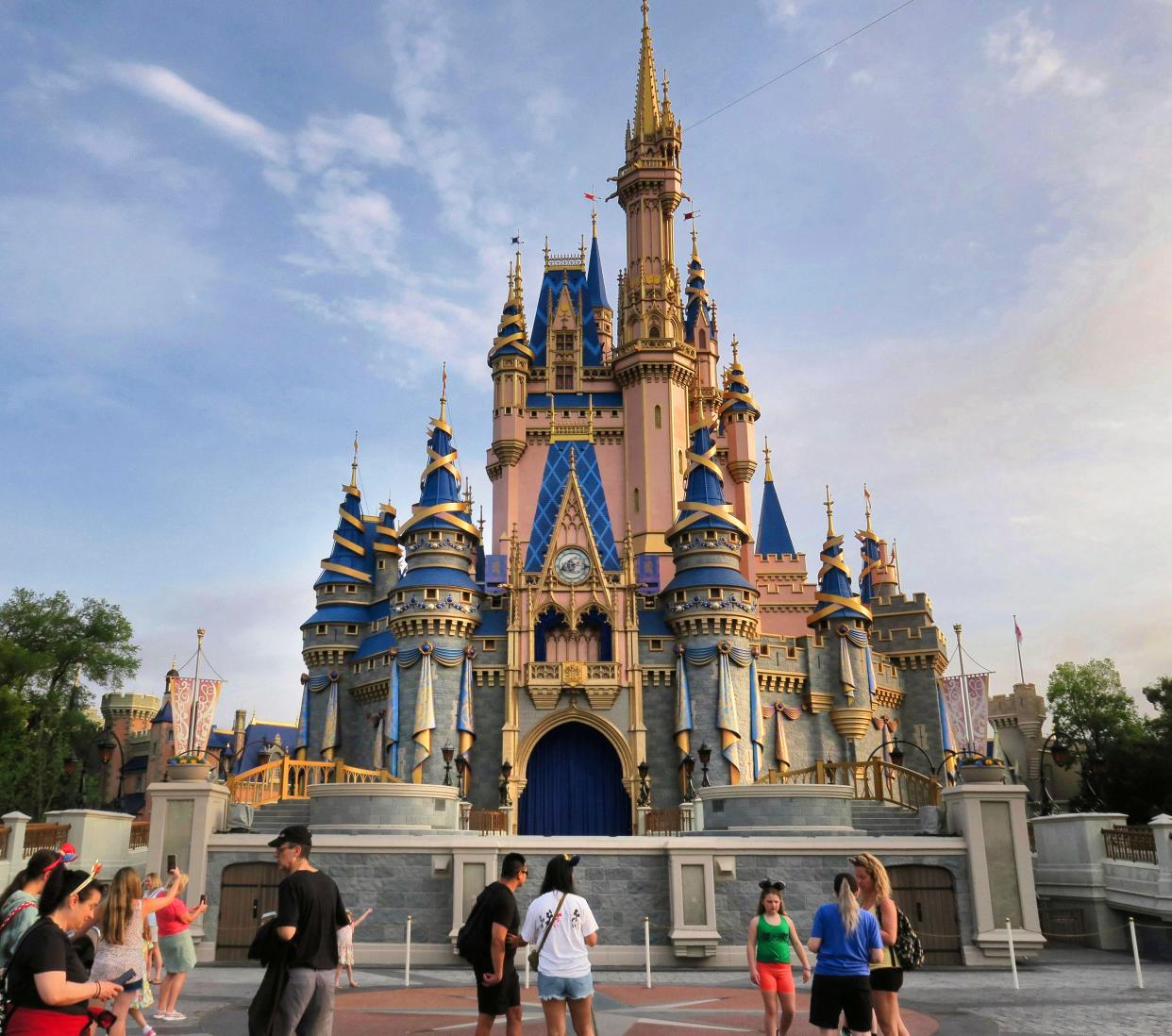 Cinderella Castle stands at the Magic Kingdom, at Walt Disney World, in Lake Buena Vista, Fla., Monday, April 3, 2023.