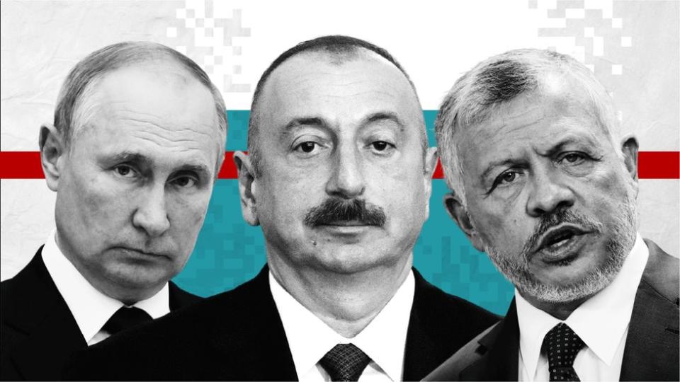 Vladimir Putin, Ilham Aliyev, King of Jordan