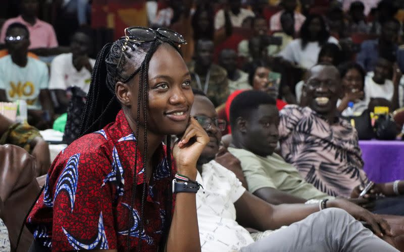 South Sudanese comedians find laughs in painful past, at the Nyakuron Cultural Centre in Juba