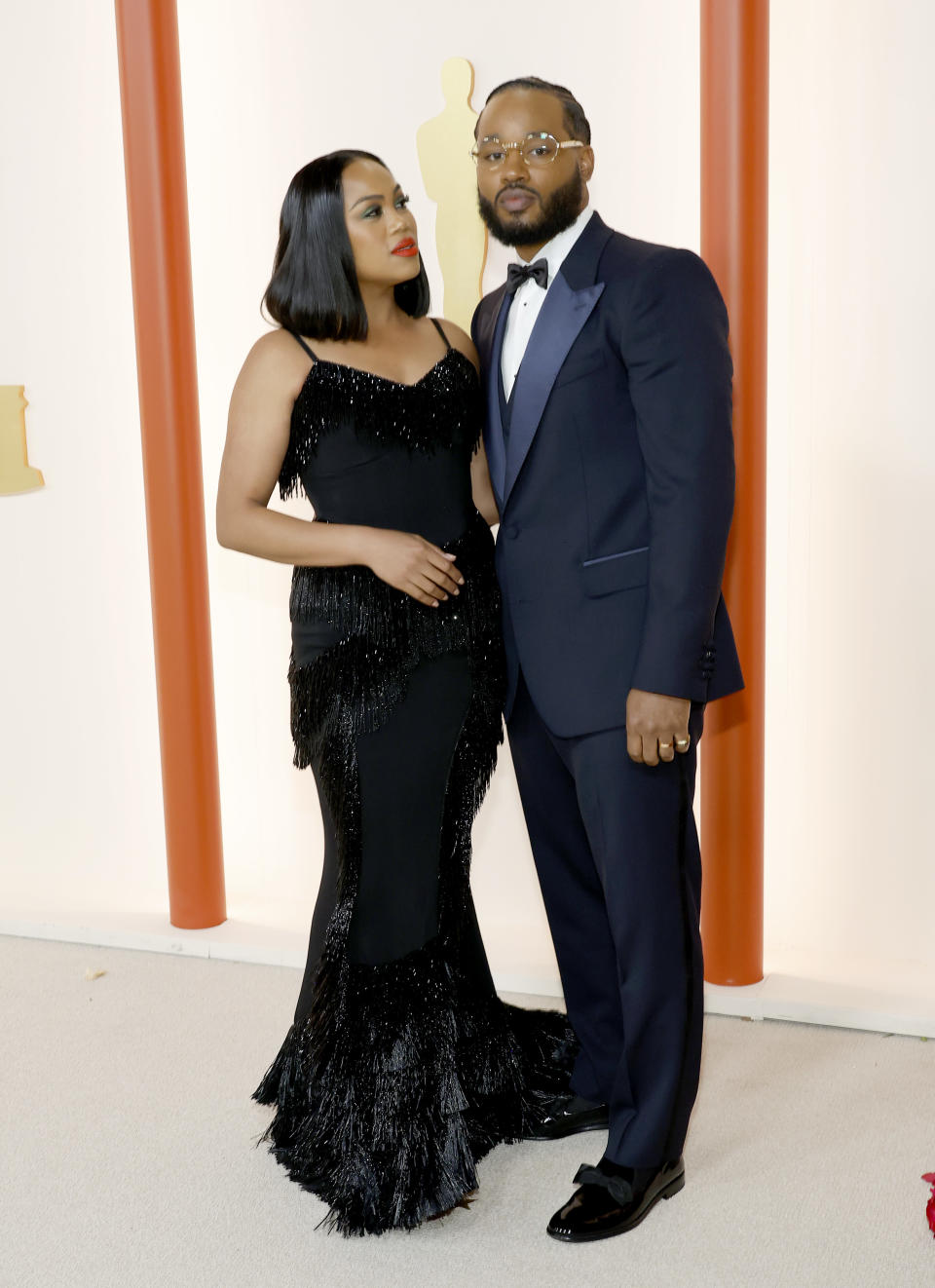 Zinzi Evans and Ryan Coogler attend the 95th Annual Academy Awards on March 12, 2023 in Hollywood, California.