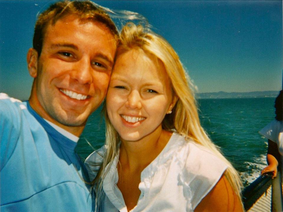 Brent and Kelly in San Francisco during their summer internship in 2010, taking a selfie for their "Kodak challenge."