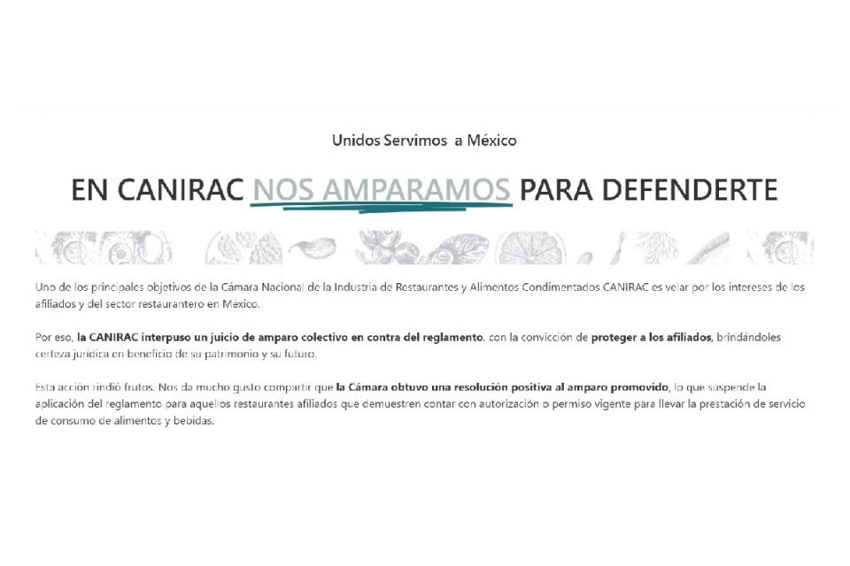 Comunicada de la Canirac sobre la Ley Antitabaco Foto: Sitio Canirac