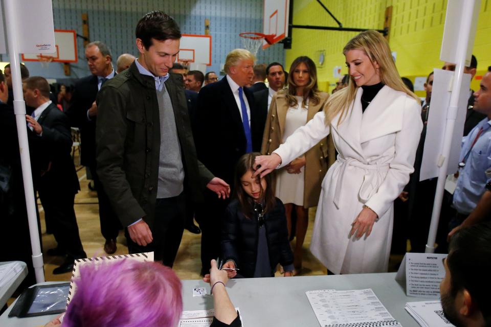 ivanka trump jared kushner election day voting 