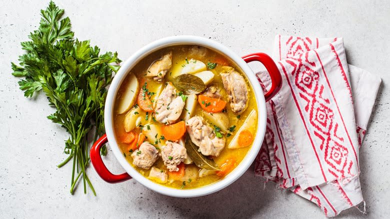 Bay leaves in a stew