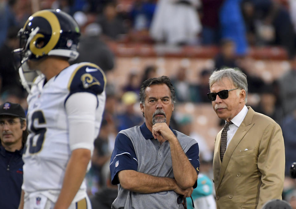 Jeff Fisher was fired in 2016 after going 31-45-1 in five seasons with the Rams. (AP)