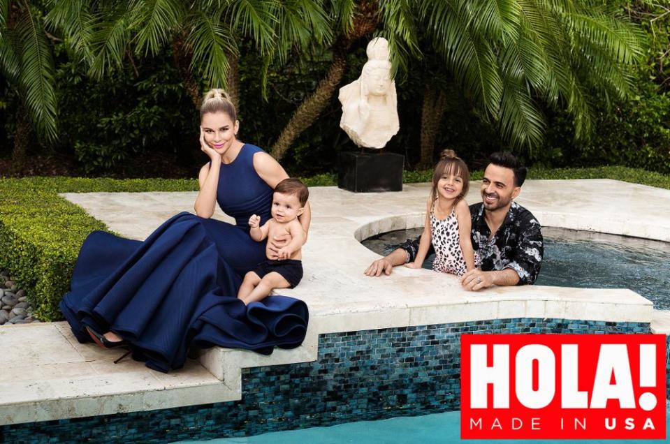Luis Fonsi, wife Águeda López and their children Rocco and Mikaela