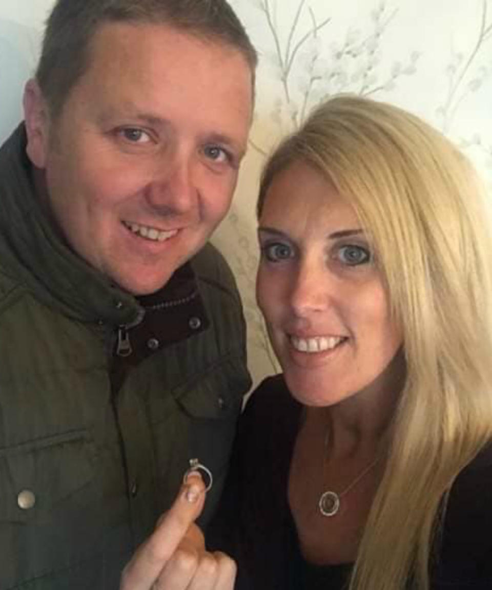 Jo Carter, 36, was reunited with her lost engagement ring thanks to tip workers. [Photo: PA]