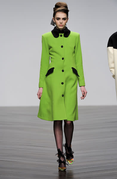 <b>London Fashion Week AW13: PPQ </b><br><br>Pea coats were a key look on the runway.<br><br>© Rex